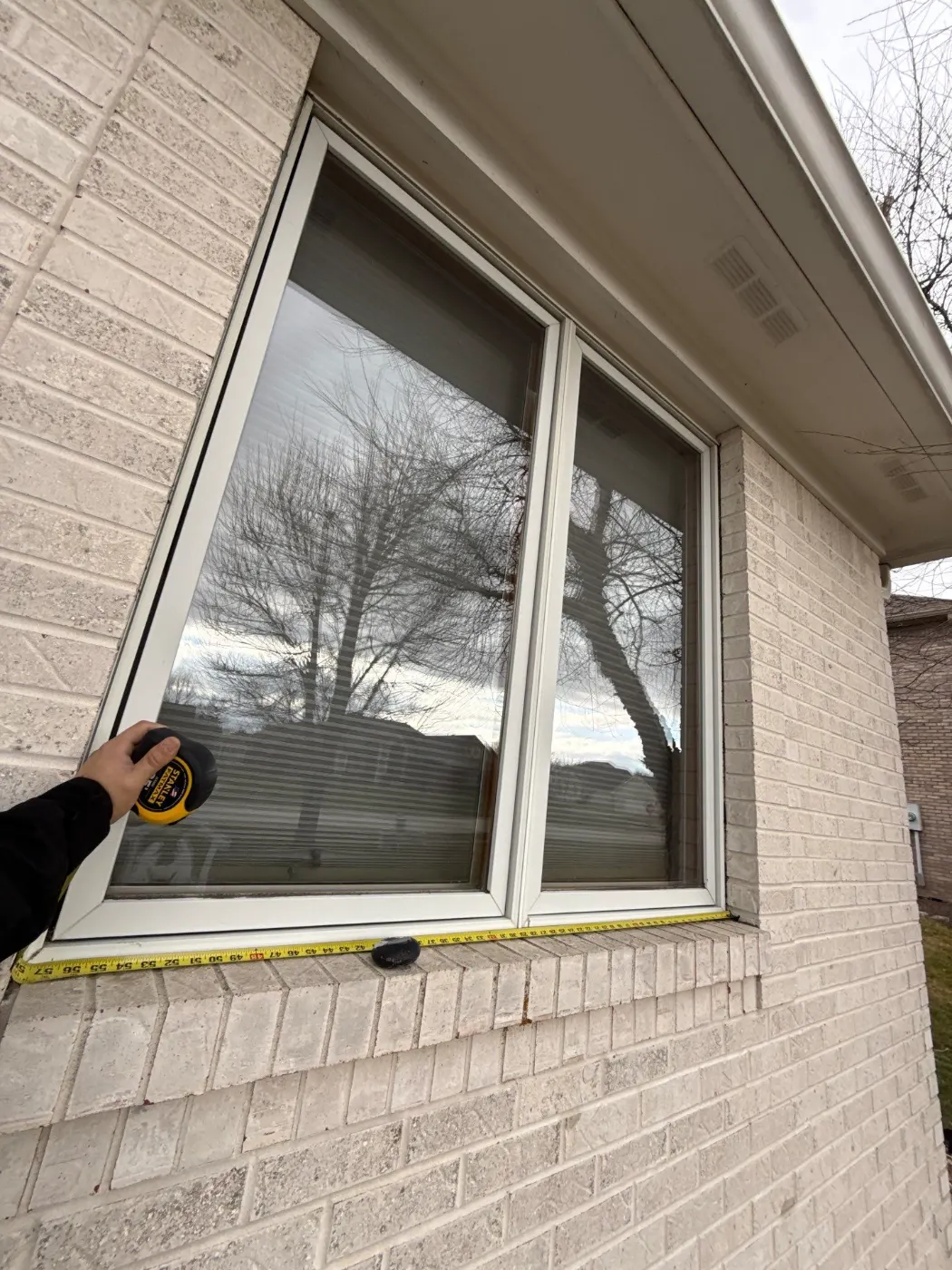 Frame and seal detail on a Viking Meadows window job